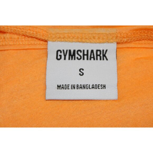 Gymshark Orange Mesh Workout Power T-Shirt Short Sleeve Crew Neck Tee Size S NEW - Picture 3 of 5